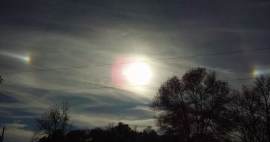 El Sol y dos parhelios desde Míchigan, Estados Unidos