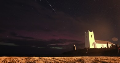 Foto de un meteoro desde Irlanda del Norte