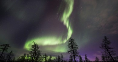 Auroras boreales desde Rusia