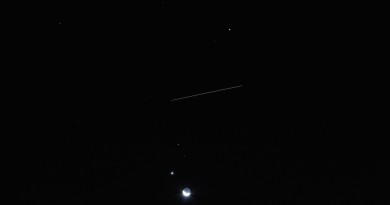 La Luna, Venus, Marte y el paso de la ISS desde California