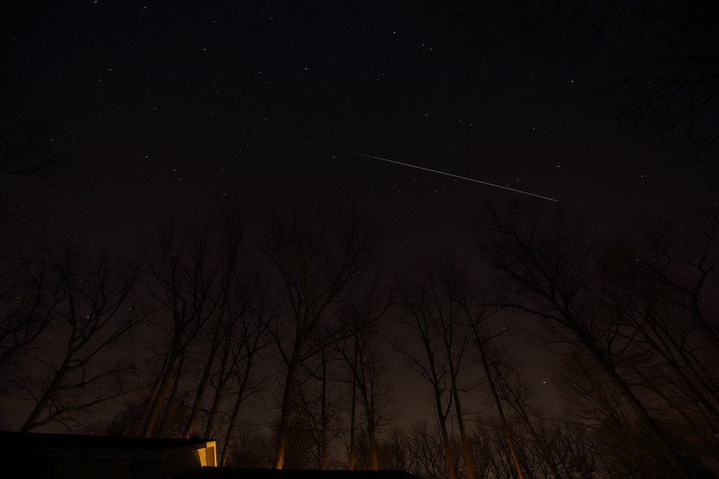 El paso de la ISS desde Maryland, Estados Unidos