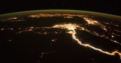 El Cairo y el río Nilo (Egipto) desde la Estación Espacial Internacional