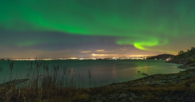 Auroras boreales desde el sur de Noruega