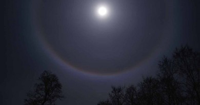Halo lunar desde Pennsylvania, Estados Unidos