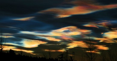Nubes estratosféricas polares desde Suecia