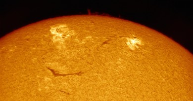 Imagen del Sol y las regiones activas 2472 y 2473
