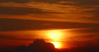 La puesta de Sol desde Zimbabue