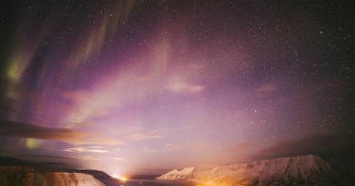 Auroras boreales desde Svalbard, Noruega