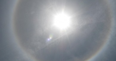 Halo solar desde Míchigan, Estados Unidos
