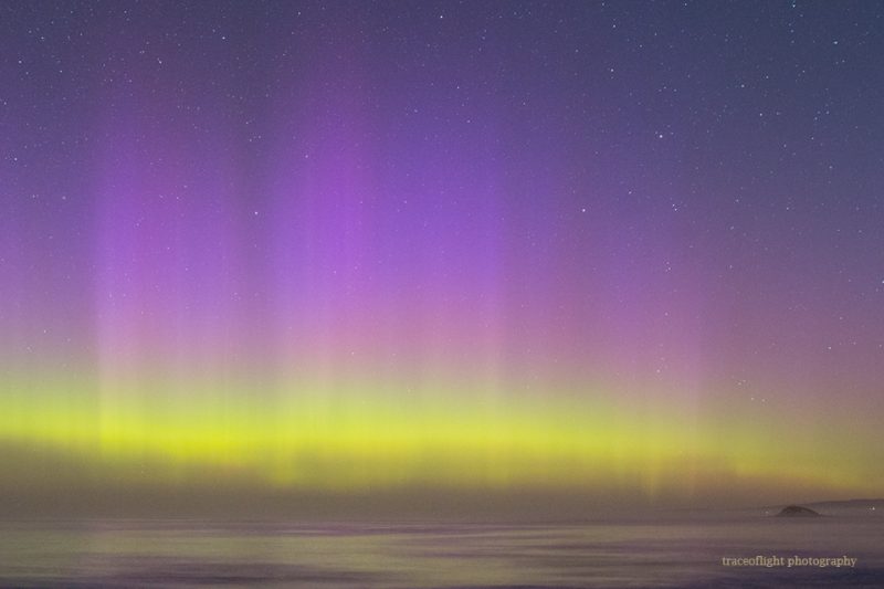 Auroras australes desde Nueva Zelanda