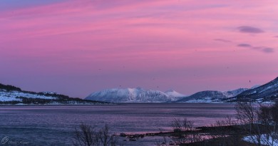 El amanecer desde Godfjord, Noruega