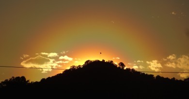 Imagen de una corona alrededor del Sol en Texas, Estados Unidos