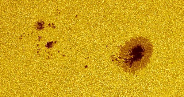 Imagen de la región activa 2489 en el Sol