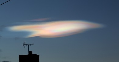 Nubes estratosféricas polares desde Escocia