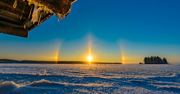 Halo solar desde Östersund, Suecia