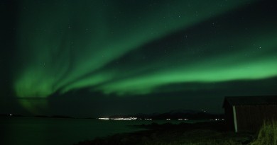 Auroras boreales desde Strønstad, Noruega