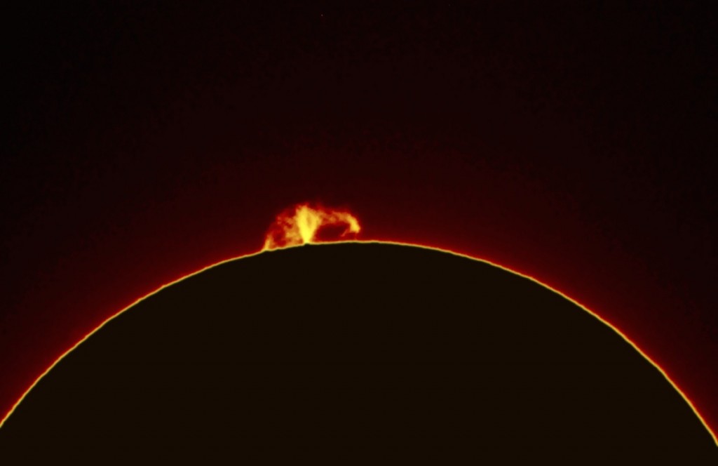 Imagen de una prominencia solar (7-enero-2016)