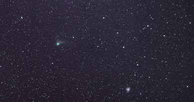 La Galaxia Espiral M101 y el Cometa C/2013 US10 Catalina desde Estados Unidos