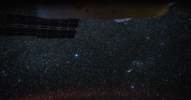 Sirius y la constelación de Orión desde la Estación Espacial Internacional