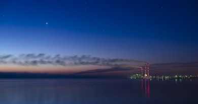 La conjunción de Venus y Saturno desde Ucrania