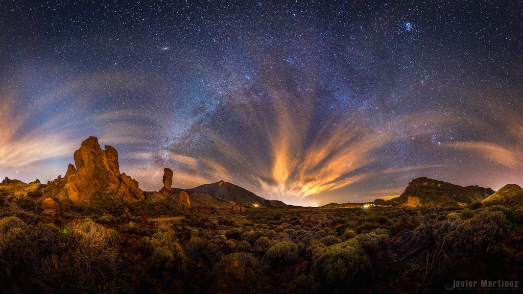 La Vía Láctea desde el Parque Nacional del Teide, Tenerife (España)