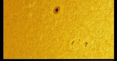 Imagen de las zonas activas 2477 y 2478 en el Sol