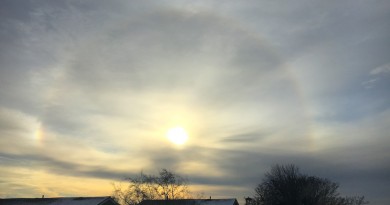 Halo solar desde New Castle, Inglaterra