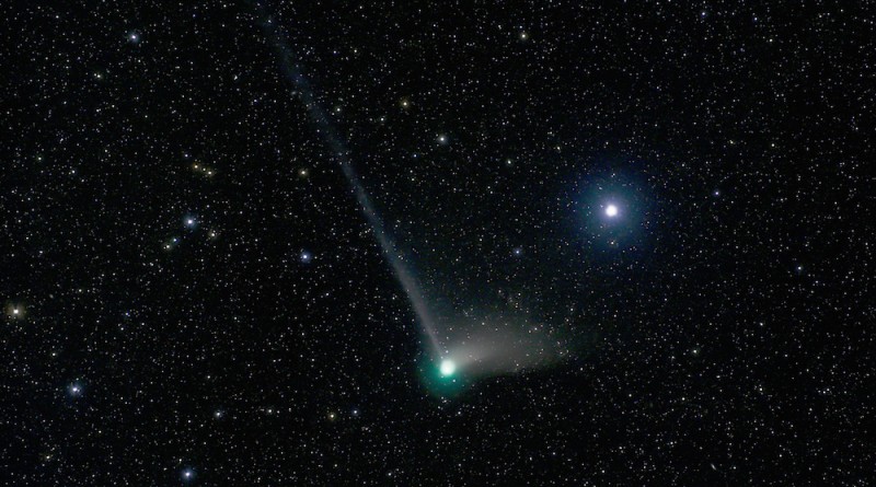 El Cometa C/2013 US10 Catalina y las galaxias M101 y M51
