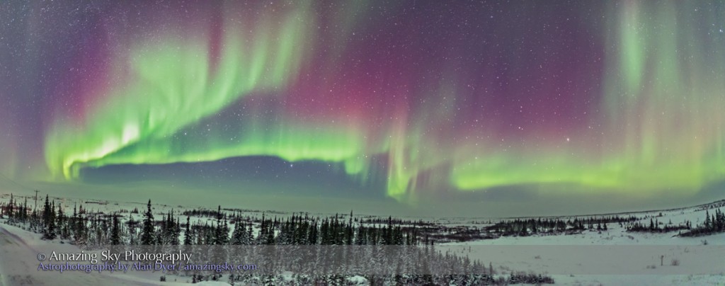 Auroras boreales desde Manitoba, Canadá