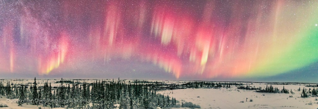 Auroras boreales desde Manitoba, Canadá