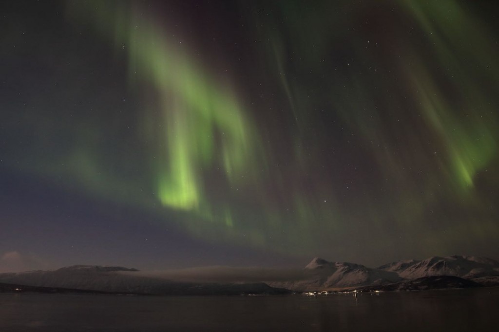 Auroras boreales desde Balsfjord, Noruega