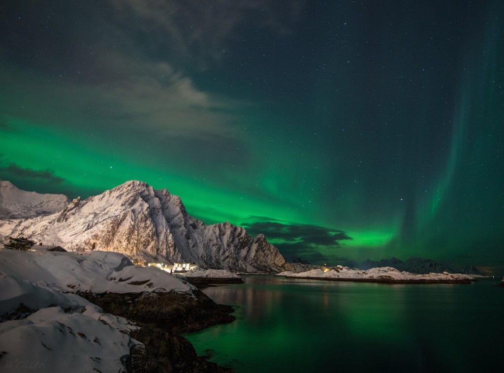 Auroras boreales desde Svolvær, Noruega