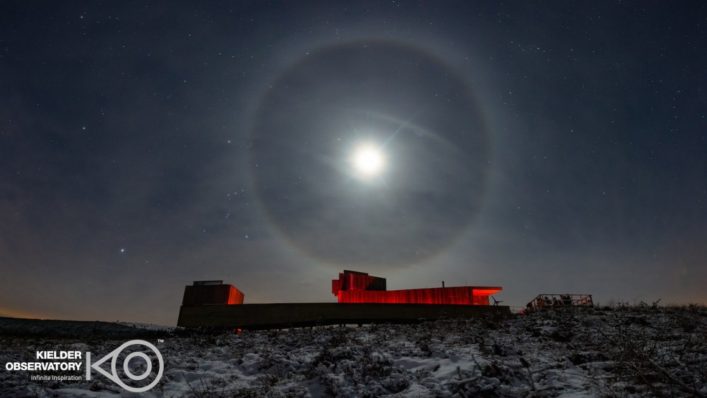 Halo lunar desde Northumberland, Inglaterra