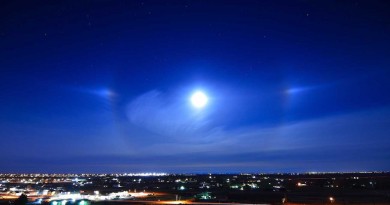 Halo lunar desde Washington, Estados Unidos