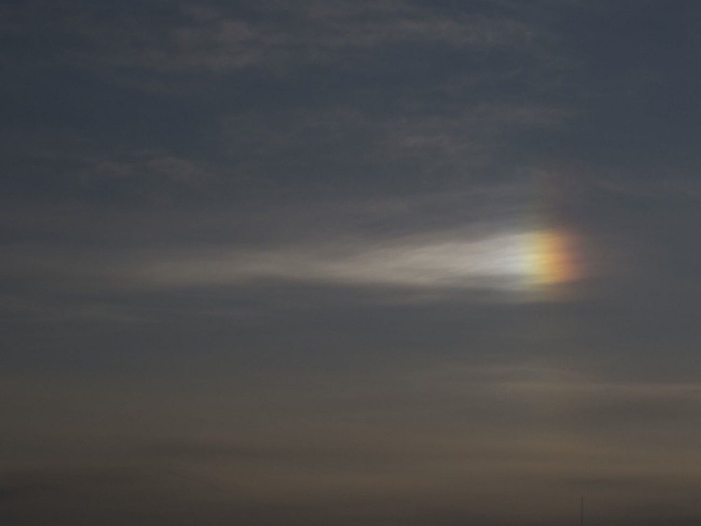 Imagen de un parhelio en Alberta, Canadá