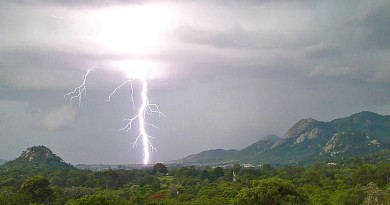 Imagen de una tormenta eléctrica desde Mutare, Zimbabue