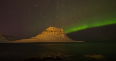 Auroras boreales desde Grundarfjördur, Islandia