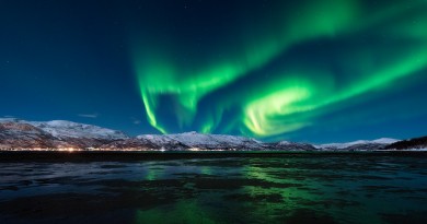 Auroras boreales desde Sørkjosen, Noruega