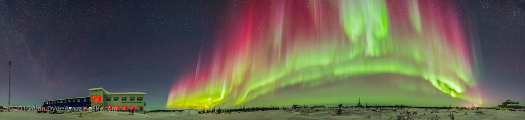 Auroras boreales desde Manitoba, Canadá