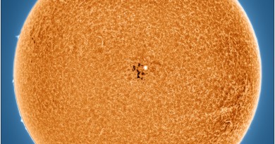 Imagen del Sol en H-alfa tomada desde Nueva York, Estados Unidos