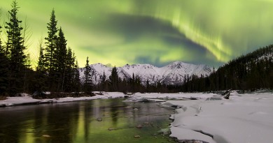 Auroras boreales desde el Yukón, Canadá