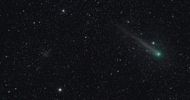 Imagen del Cometa C/2013 US10 Catalina y el cúmulo abierto IC361