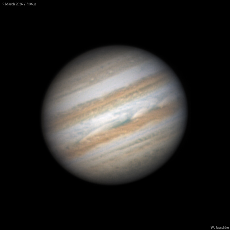 Imagen de Júpiter tomada desde Pennsylvania, Estados Unidos