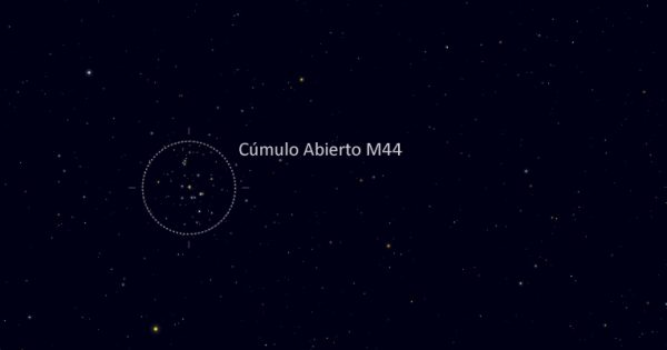 Esta noche se podrá ver la conjunción de la Luna y el Cúmulo Abierto M44