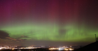 Auroras boreales desde Gales (Reino Unido)