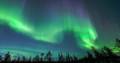 Auroras boreales desde Kuusamo, Finlandia