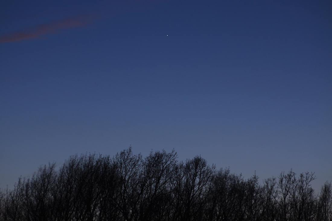 Mercurio al atardecer desde Sajonia, Alemania