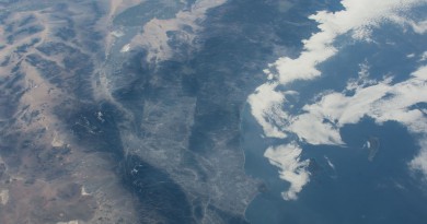 La península de Baja California desde la Estación Espacial Internacional