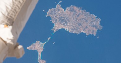 Las islas de Ibiza y Formentera desde la Estación Espacial Internacional