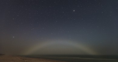 Un arcoíris lunar desde Ucrania